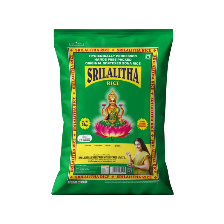 Sri Lalitha Raw Sonamasuri Rice (Long Grain) (Sonamasuri Akki)