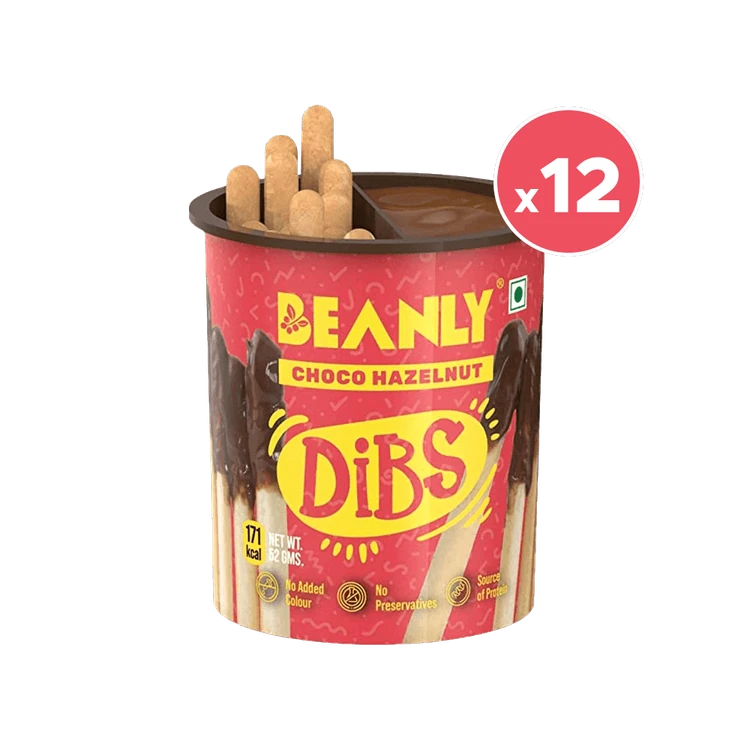 Beanly Choco Hazelnut Spread with Breadsticks - Pack of 12