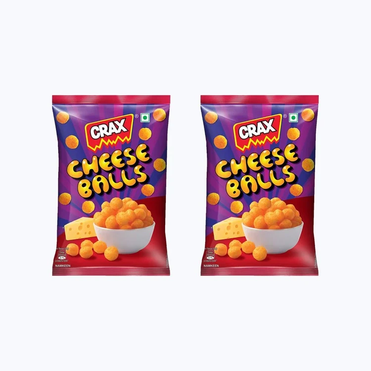 Crax Cheese Balls Puff Snacks - Pack of 2