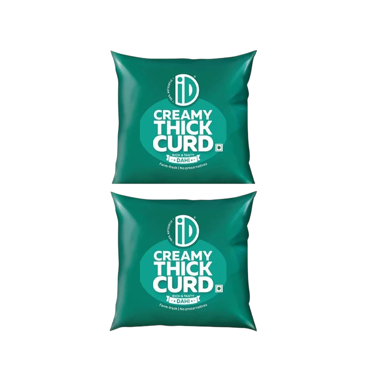 iD Creamy Thick Pouch Curd - Pack of 2