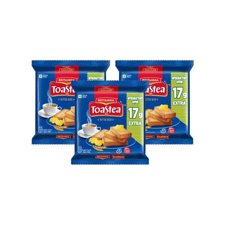 Britannia Toastea Butter Rusk - Pack of 3