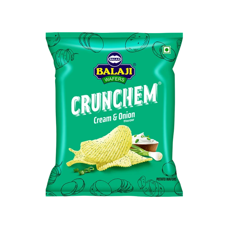 Balaji Crunchem Cream & Onion Wafers