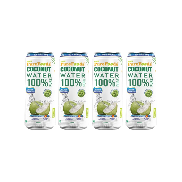 Rollins Purefoods 100% Pure Coconut Water - Pack of 4