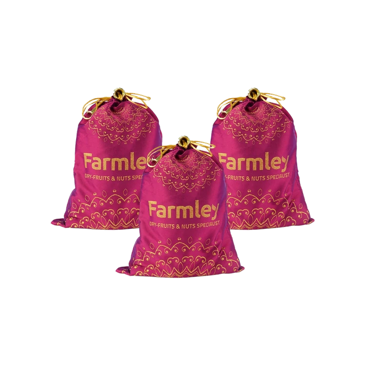Farmley Mix Dry Fruit Potli - Pack of 3 (Ona Kaayi Potli)