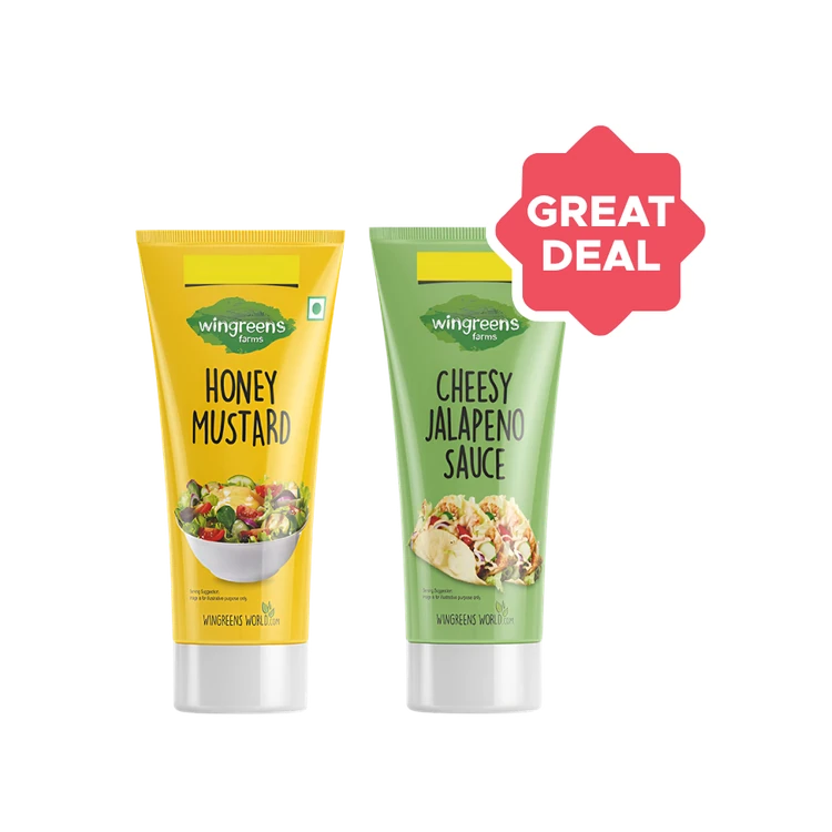 Wingreens Farms Honey Mustard Aioli Sandwich Spread +  Cheesy Jalapeno Sauce Combo