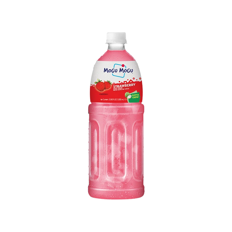 Mogu Mogu Strawberry Fruit Drink With Nata De Coco