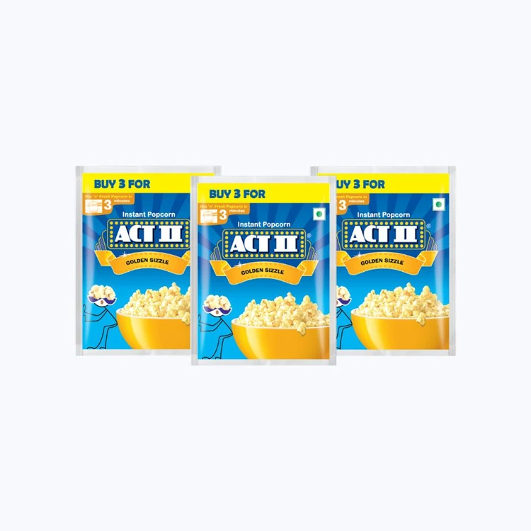 Act II Golden Sizzle Popcorn - Instant - Pack of 3