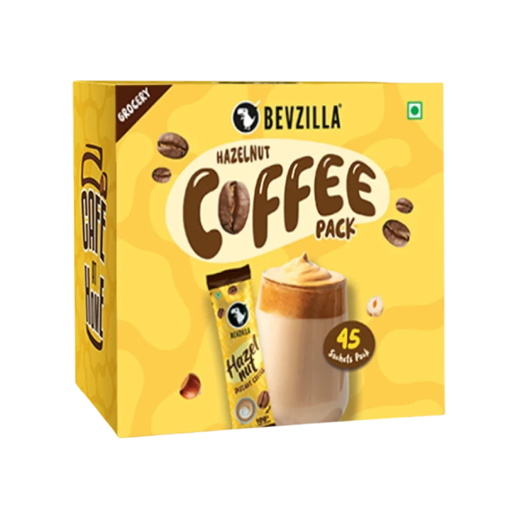Bevzilla Hazelnut Flavoured Instant Coffee Sachets