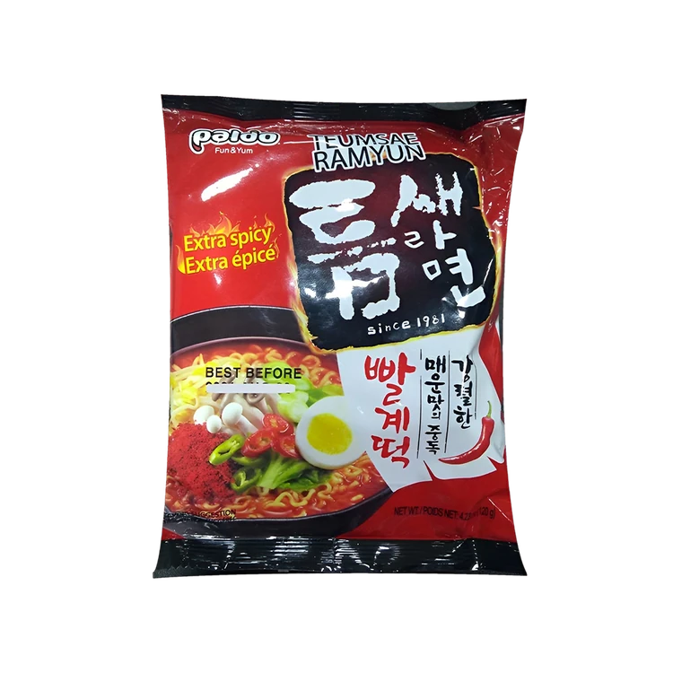 Paldo Teumsae Ramyun Flavoured Instant Noodles - Extra Spicy