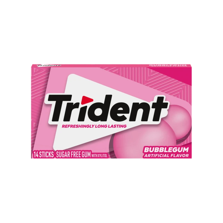 Trident Bubble Gum (Sugar Free)