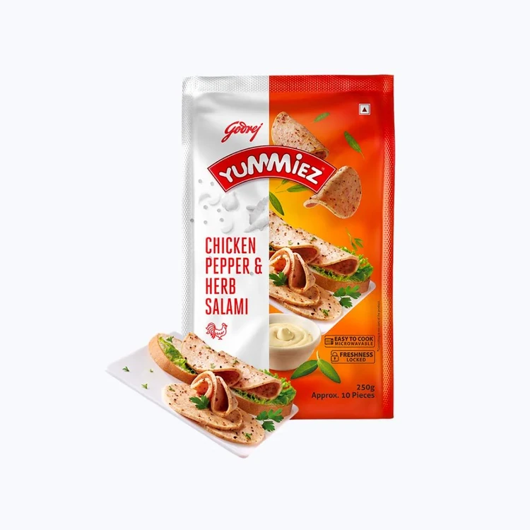 Godrej Yummiez Chicken Pepper & Herb Salami (Frozen)