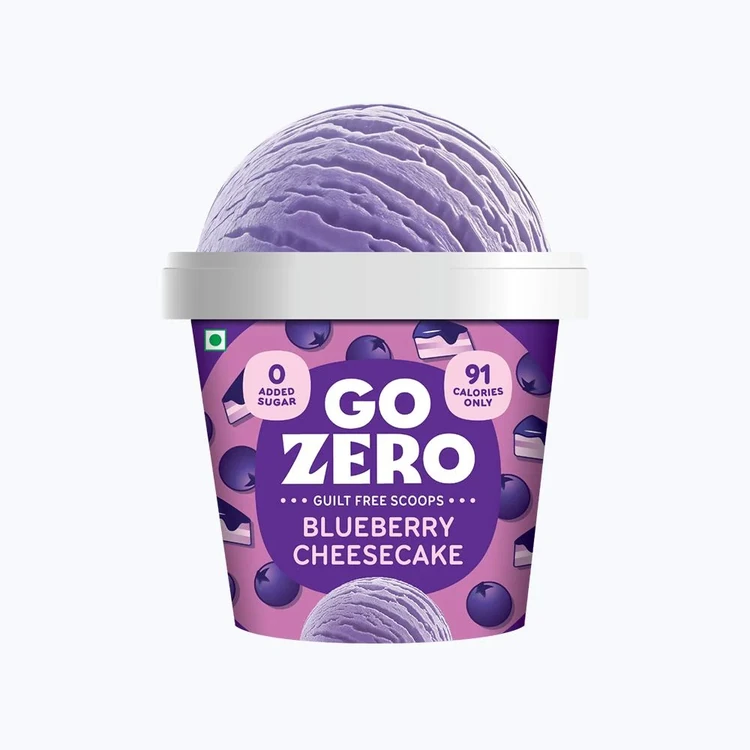 Go Zero Blueberry Cheesecake Low Calorie Guilt Free Ice Cream Cup
