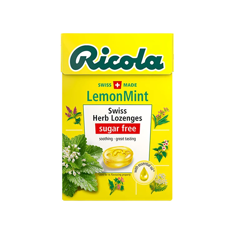 Ricola Lemon Mint Herb Lozenges (Sugar Free Cough Drops)