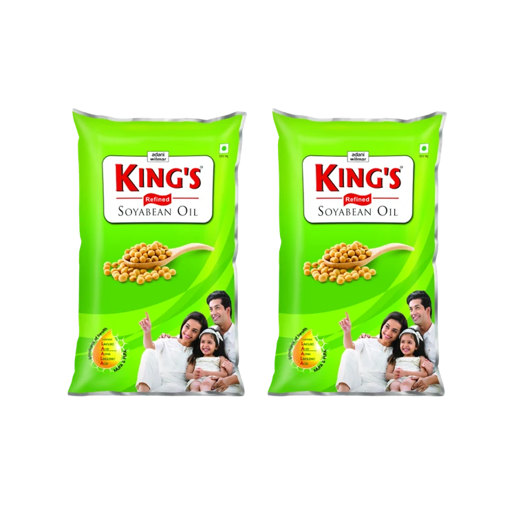 King's Refined Soyabean Oil - Pack of 2 (Soyabean Enne)
