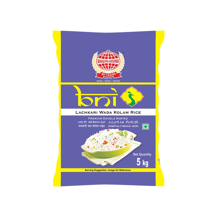 Bhagyalakshmi BNI Lachkari Wada Kolam Rice (Kolam Akki)