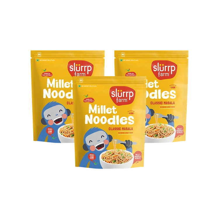 Slurrp Farm Classic Masala Foxtail Millet Noodles - Pack of 3