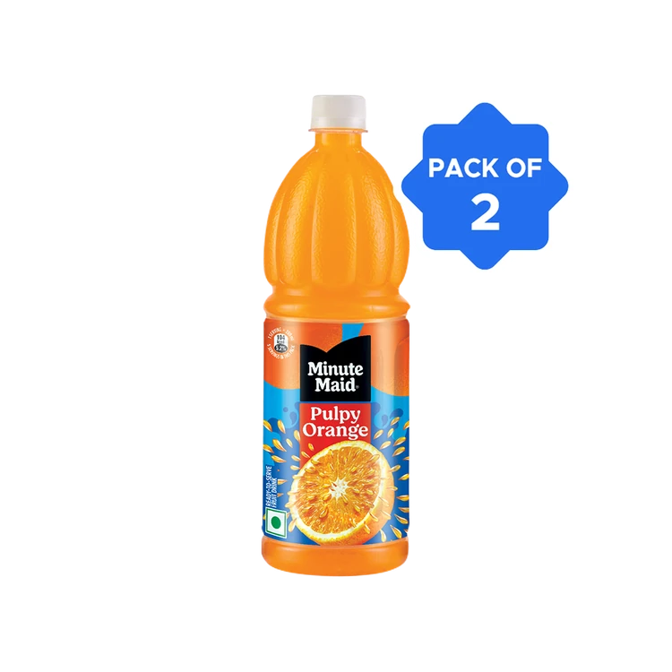 Minute Maid Pulpy Orange Fruit Drink - Pack of 2