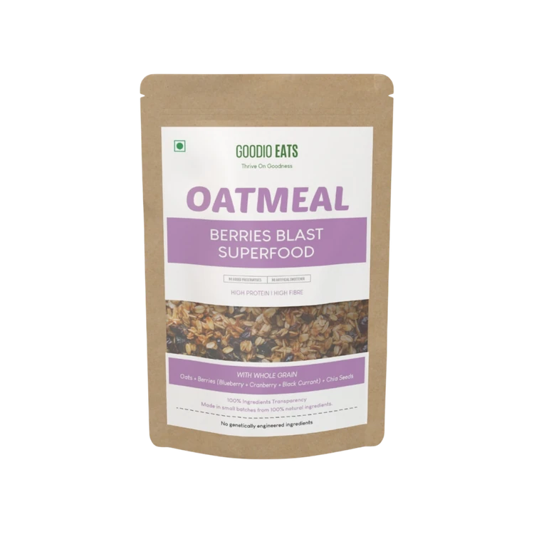 Goodio Eats - Thrive On Goodness Berries Blast Oatmeal