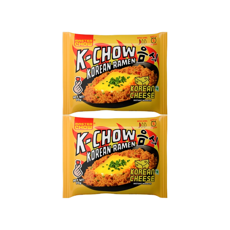 MasterChow K-chow Korean Ramen Cheese Instant Noodles - Pack of 2
