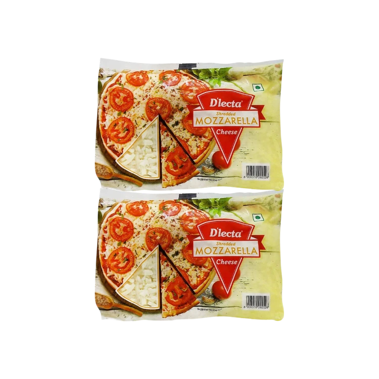 D'lecta Mozzarella Cheese - Shredded - Pack of 2