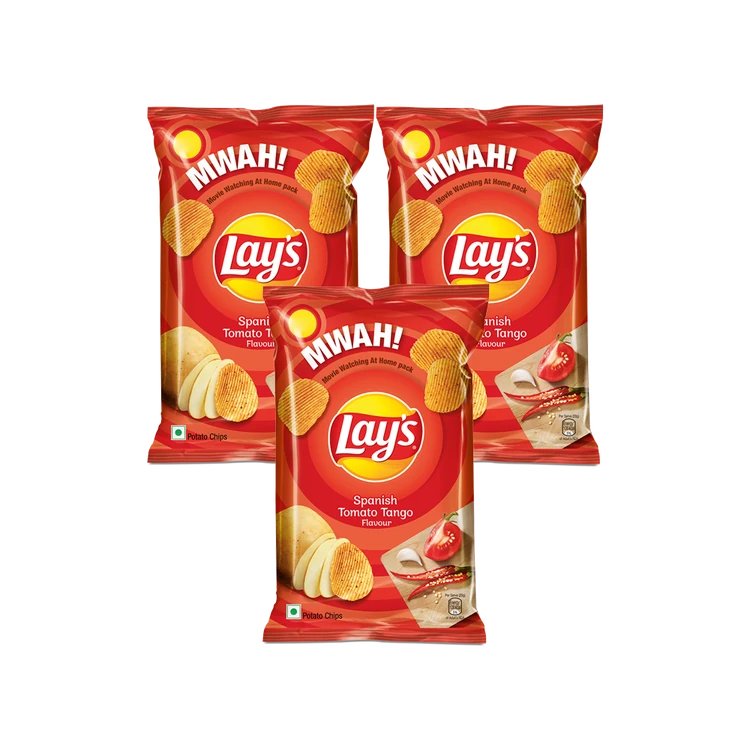 Lay's Spanish Tomato Tango Flavor Potato Chips - Pack of 3