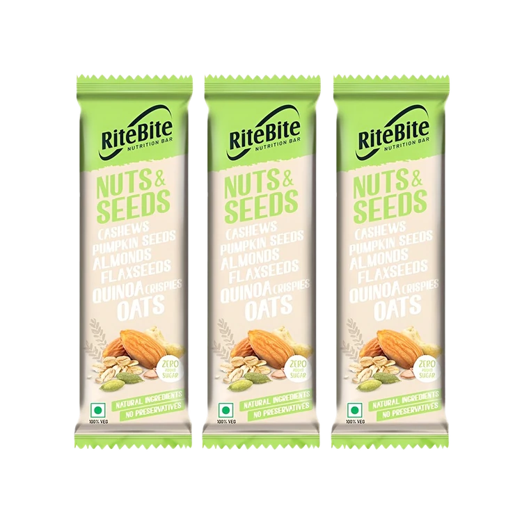 RiteBite Nuts & Seeds Nutrition Bar - Pack of 3
