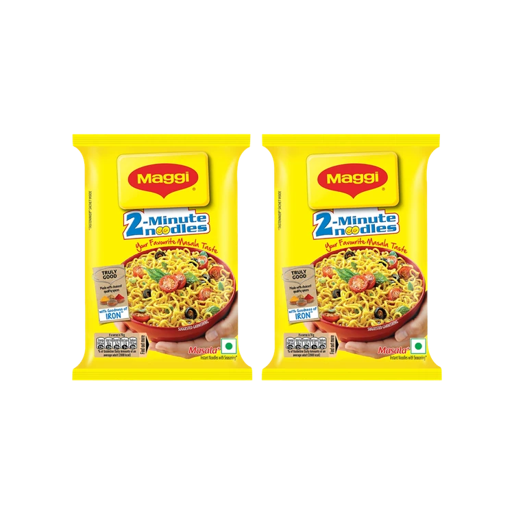Maggi 2 - Minute Instant Noodles Made With Quality Spices - Pack of 2