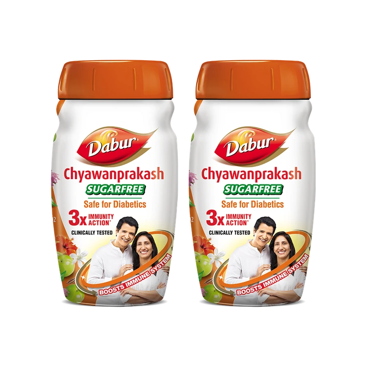 Dabur Chyawanprash Sugar Free - Safe for Diabetics with 40+ Ayurvedic Herbs - Pack of 2
