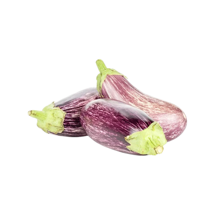 Organically Grown Purple Striped Brinjal - 250 g (Badanekayi)