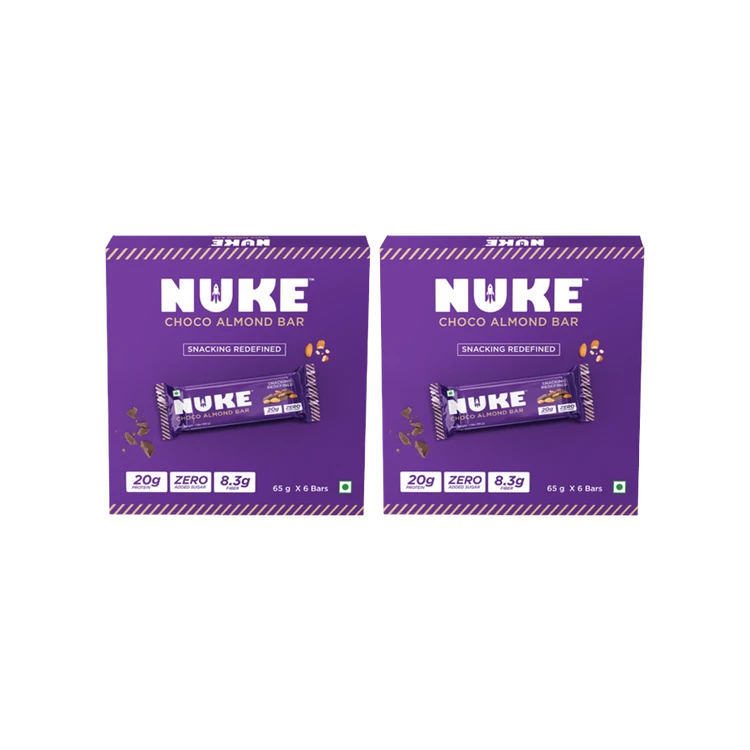 Nuke Choco Almond Protein Bar - Pack of 2