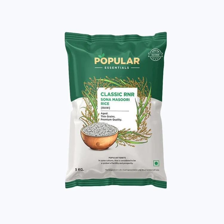 Popular Essentials Classic Raw Sonamasuri Rice (Medium Grain) (Sonamasuri Akki)