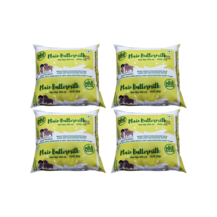 Sanchi Plain Salted Buttermilk - Pack of 4