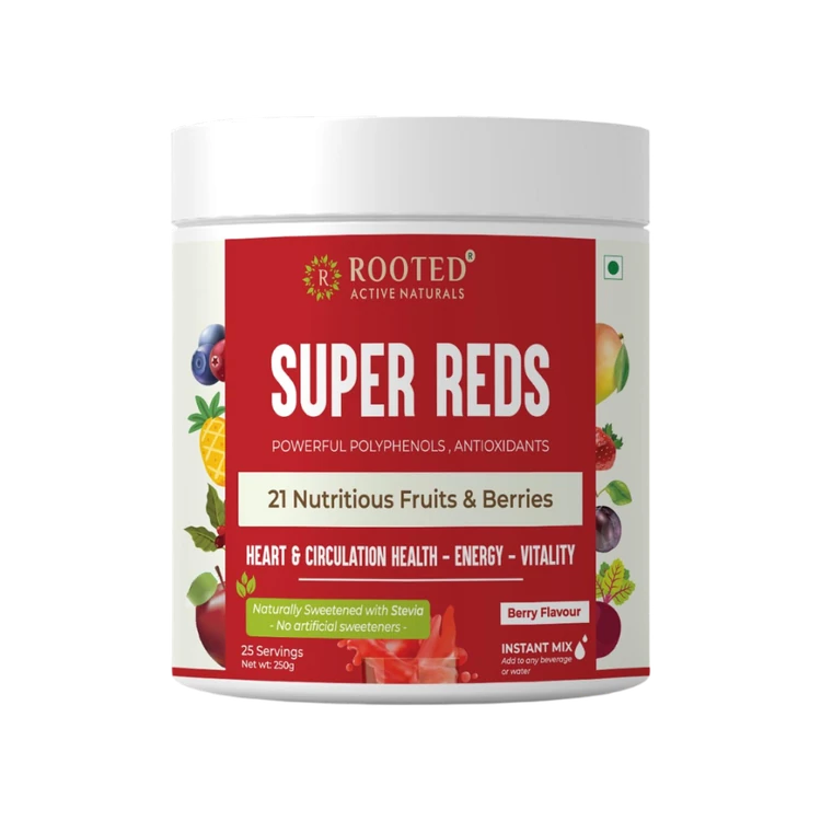 Rooted Active Naturals Super Reds Drink Mix (Fruits & Berries)