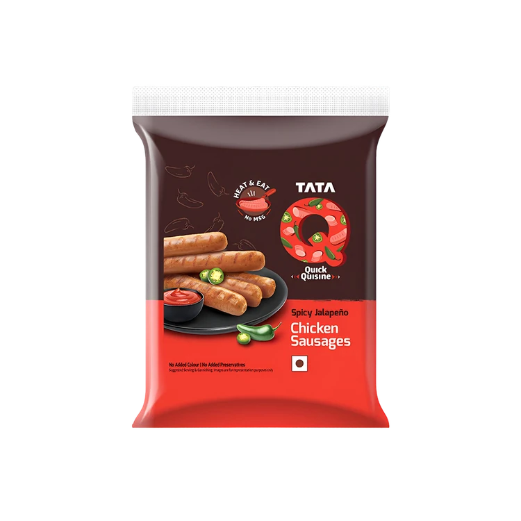 Tata Q Heat & Eat Spicy Jalapeno Chicken Sausages Ready to Eat