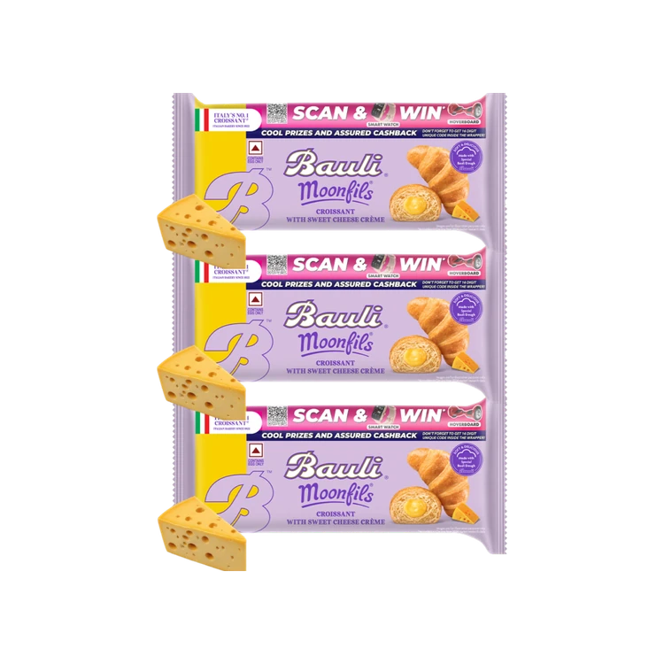 Bauli Moonfils Sweet Cheese Crème Soft Croissant - Pack of 3