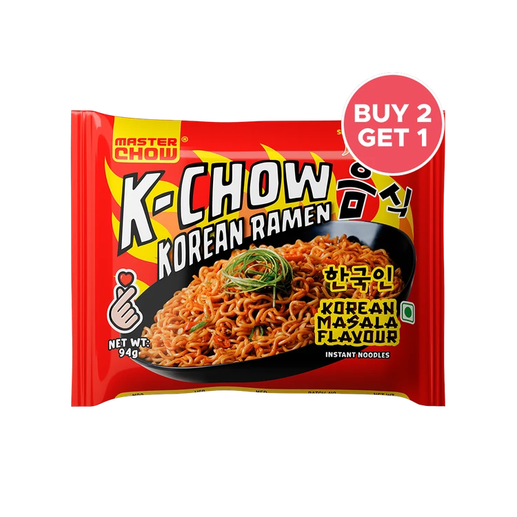 MasterChow K-Chow Korean Masala Ramen Instant Noodles - Buy 2 Get 1 Free