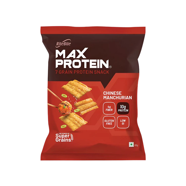RiteBite Max Protein Chinese Manchurian 10 g Protein Multigrain Chips