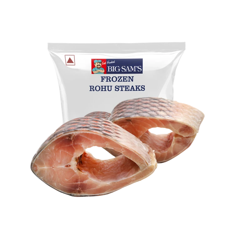 Big Sam's Frozen Rohu Fish Steaks (Without Head)