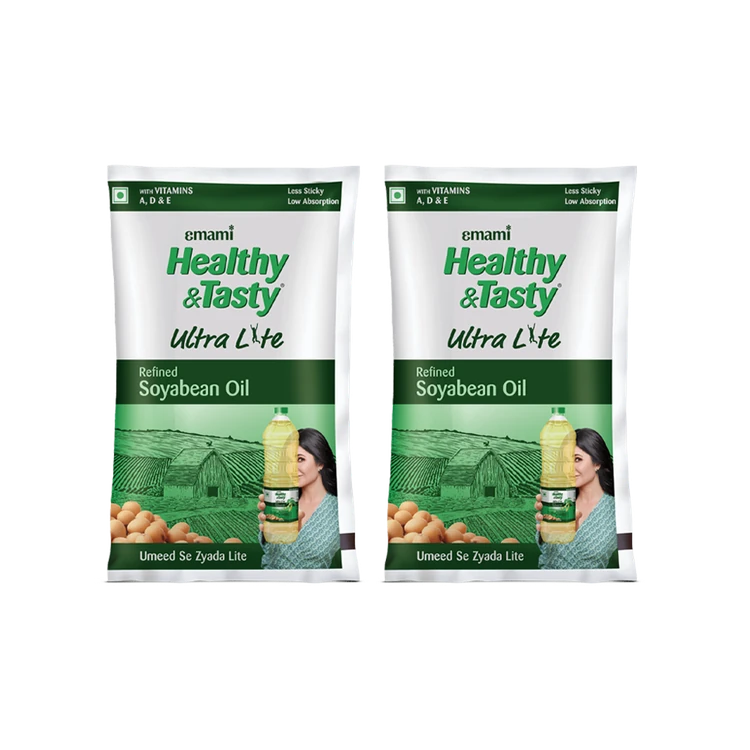 Emami Healthy & Tasty Refined Soyabean Oil (Ultra Lite) - Pack of 2 (Soyabean Enne)