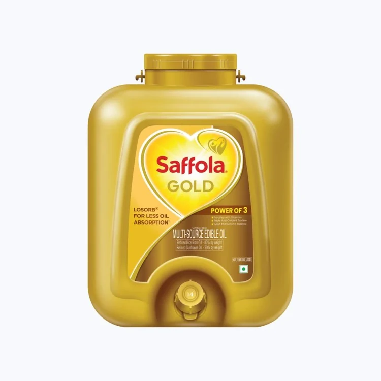 Saffola Gold Sunflower & Rice Bran Refined Blended Cooking Oil (Aduge Enne)