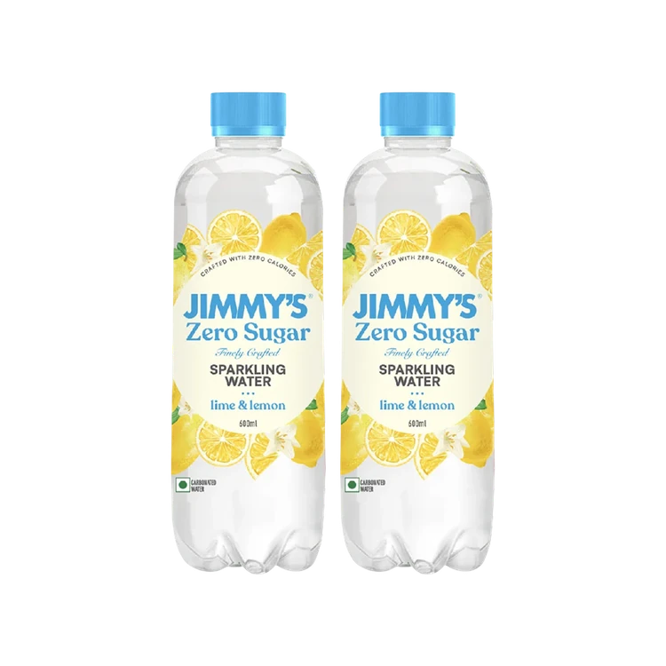 Jimmy's Zero Sugar Sparkling Water (Lime & Lemon) - Pack of 2