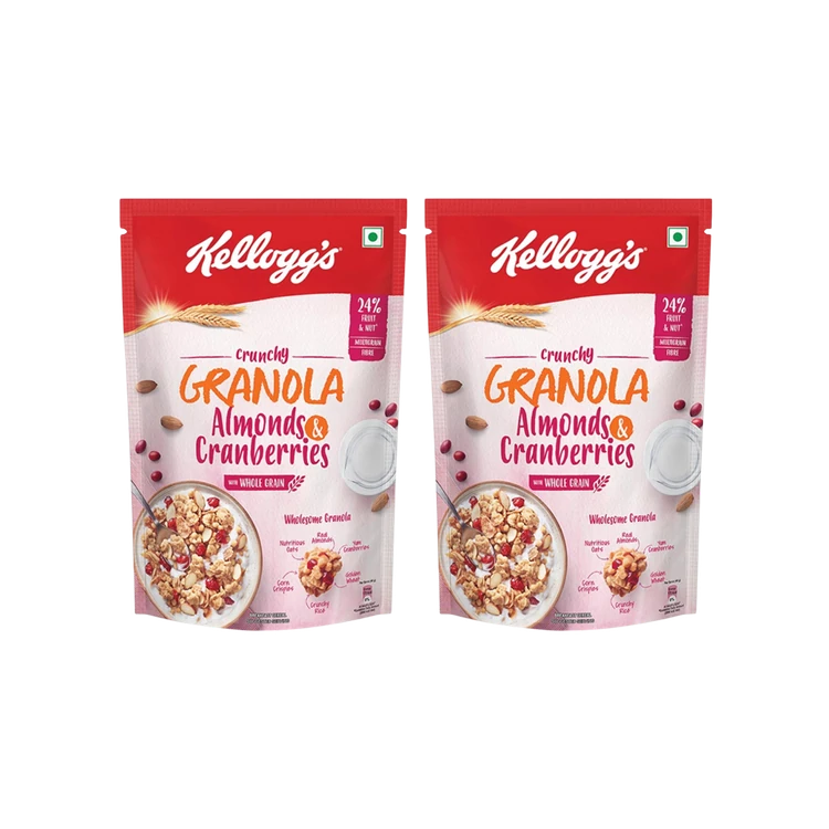 Kellogg's Muesli Crunchy Granola Almond & Cranberries - Pack of 2