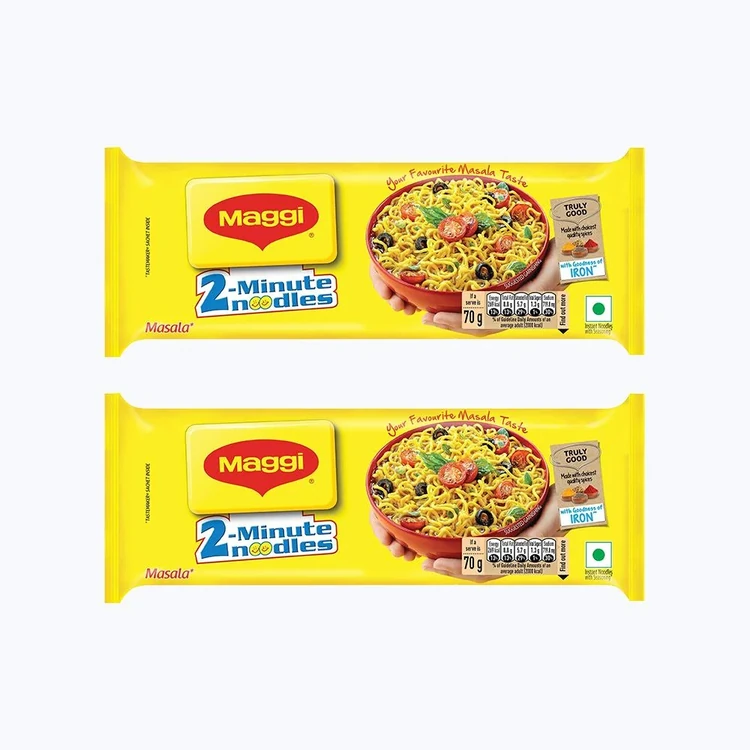 Maggi Masala - 2 Minutes Instant Noodles Made With Quality Spices - Pack of 2