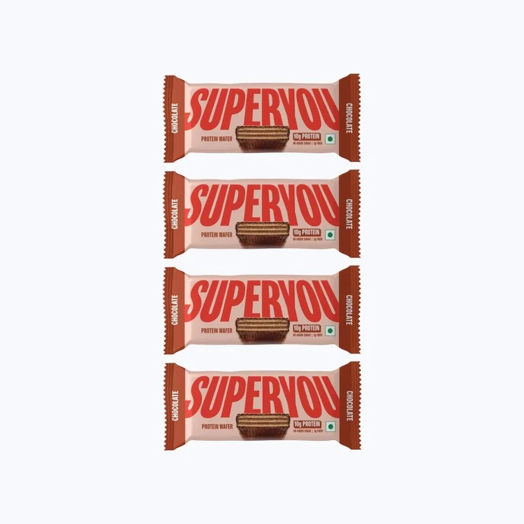 SuperYou Chocolate Wafer Protein Bar - Pack of 4