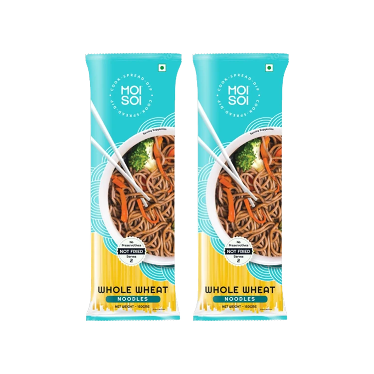 Moi Soi Whole Wheat Noodles - Zero Maida - Pack of 2