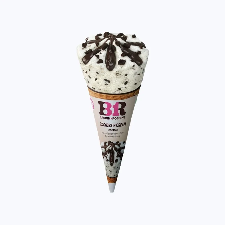 Baskin Robbins Cookies n Cream Ice Cream Cone