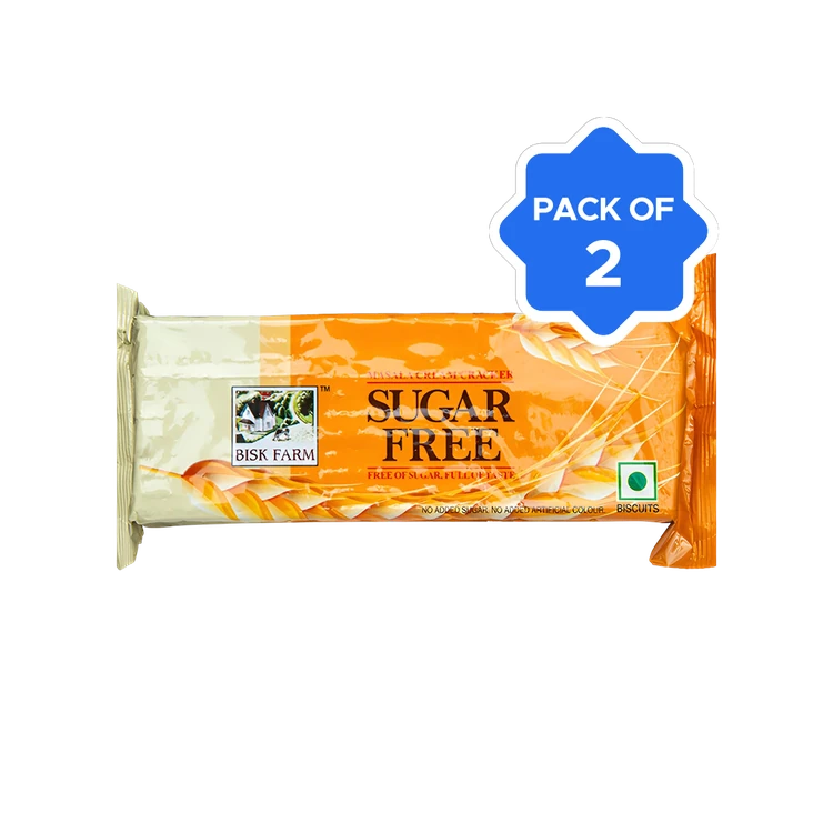 Bisk Farm Masala Cream Cracker Sugar Free Biscuit - Pack of 2