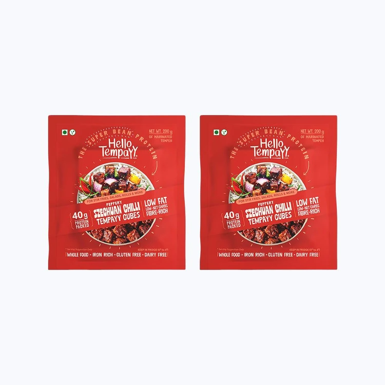 Hello Tempayy 40g Protein Szechuan Tempeh Cubes - Pack of 2
