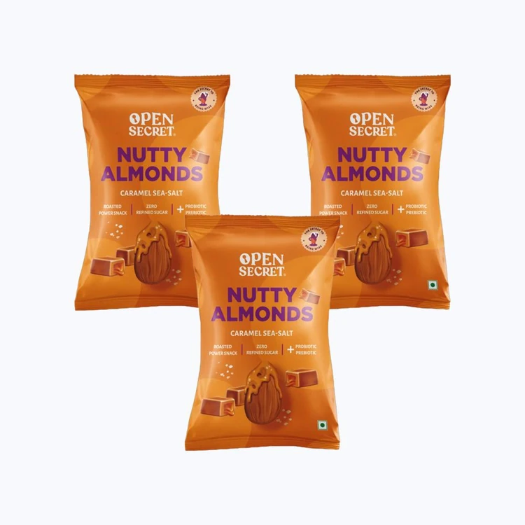 Open Secret Caramel Sea Salt Flavoured Almonds - Pack of 3