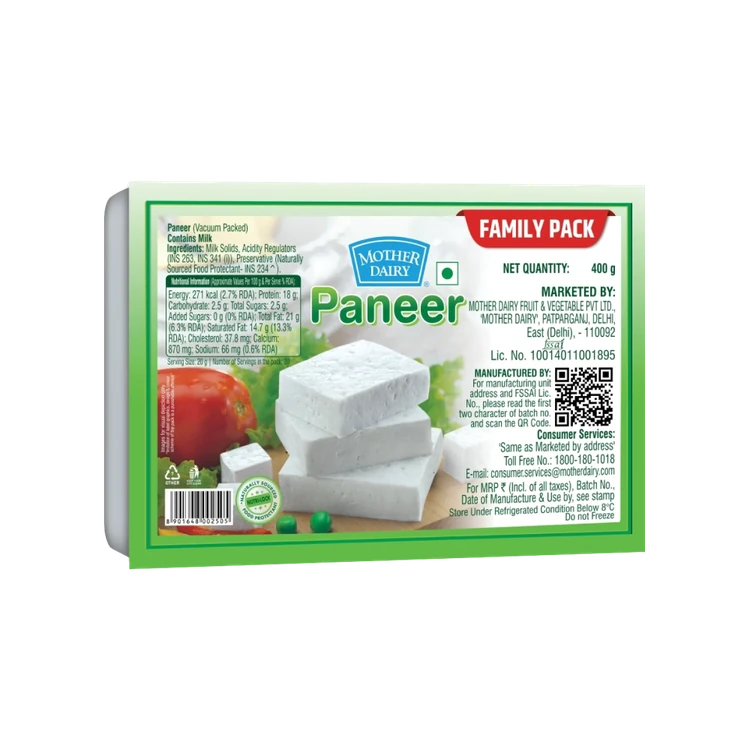 Mother Dairy Paneer Family Pack